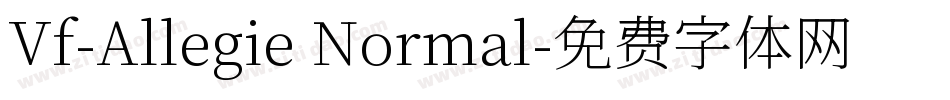 Vf-Allegie Normal字体转换